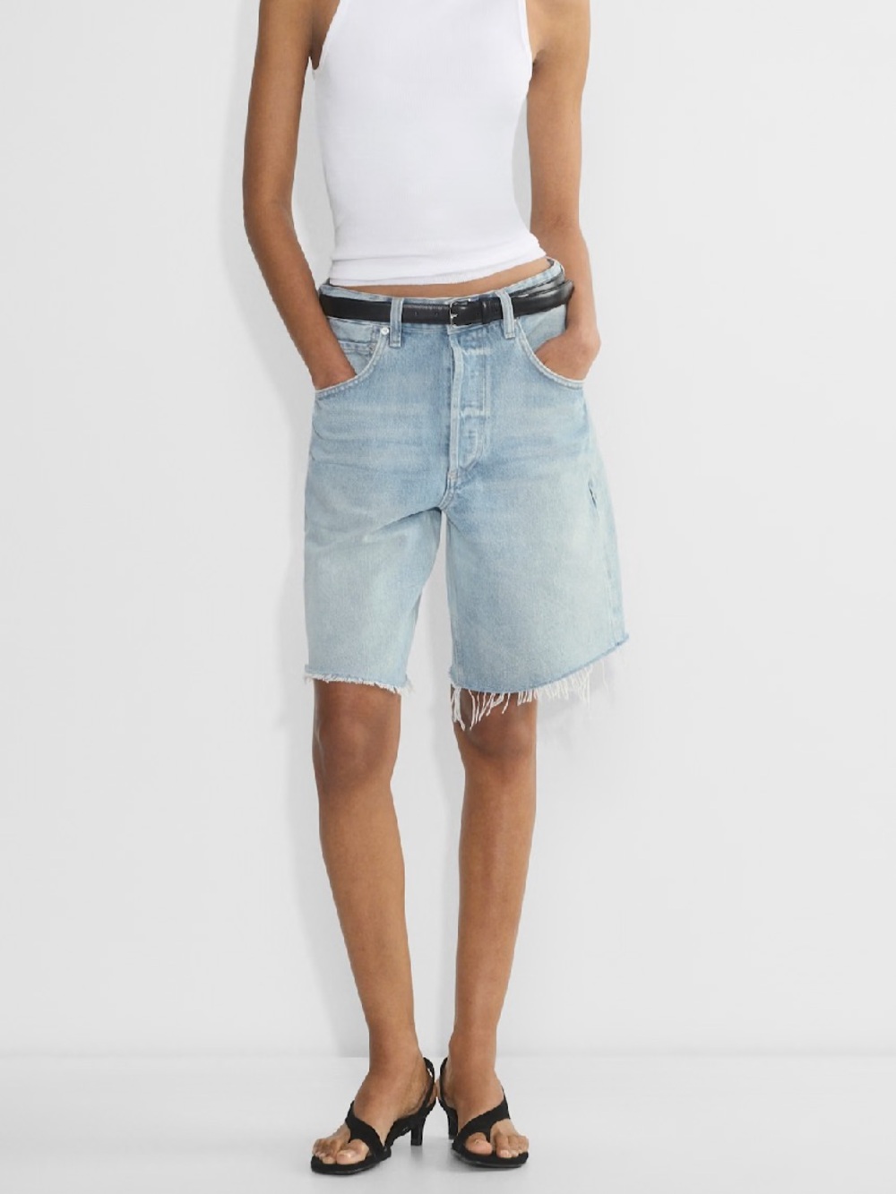 Citizens Of Humanity Ayla Cut Off Light Wash Revolve Aritzia Denim Jean Shorts